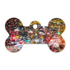 Water Droplets Dog Tag Bone (one Side)