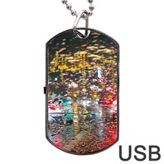 Water Droplets Dog Tag Usb Flash (one Side) by artworkshop