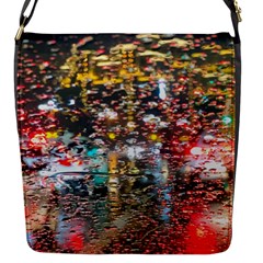 Water Droplets Flap Closure Messenger Bag (s) by artworkshop