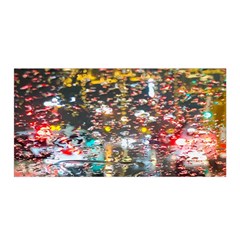 Water Droplets Satin Wrap 35  X 70  by artworkshop