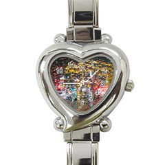 Water Droplets Heart Italian Charm Watch by artworkshop