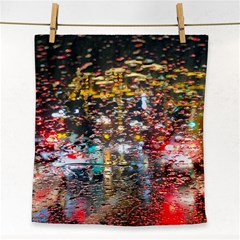 Water Droplets Face Towel by artworkshop