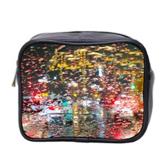 Water Droplets Mini Toiletries Bag (two Sides)