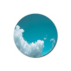 Clouds Hd Wallpaper Rubber Round Coaster (4 Pack) by artworkshop