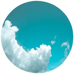 Clouds Hd Wallpaper Wooden Puzzle Round by artworkshop