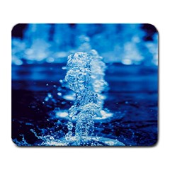 Water Blue Wallpaper Large Mousepad by artworkshop