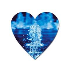 Water Blue Wallpaper Heart Magnet by artworkshop