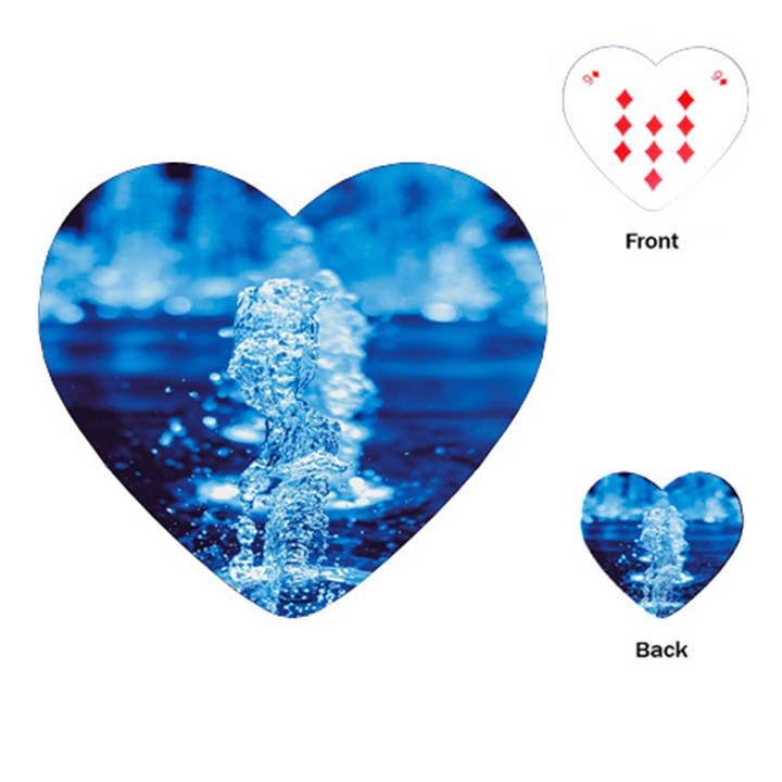 Water Blue wallpaper Playing Cards Single Design (Heart)