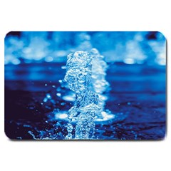 Water Blue Wallpaper Large Doormat by artworkshop