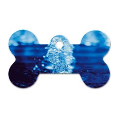 Water Blue Wallpaper Dog Tag Bone (one Side)