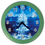 Water Blue wallpaper Color Wall Clock Front