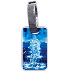 Water Blue Wallpaper Luggage Tag (one Side) by artworkshop