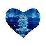 Water Blue wallpaper Standard 16  Premium Heart Shape Cushions Front