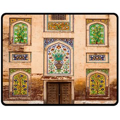 Mosque One Side Fleece Blanket (medium) by artworkshop