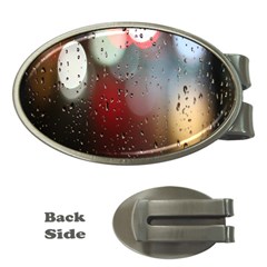 Rain On Window Money Clips (oval)  by artworkshop