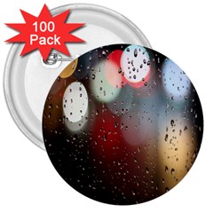 Rain On Window 3  Buttons (100 Pack)  by artworkshop