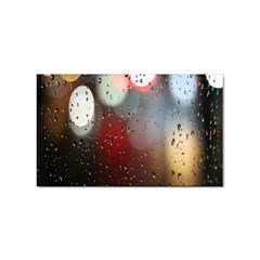 Rain On Window Sticker (rectangular) by artworkshop