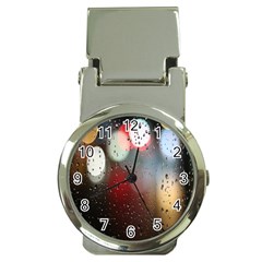 Rain On Window Money Clip Watches by artworkshop