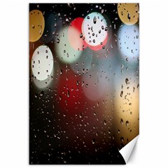 Rain On Window Canvas 12  X 18  by artworkshop