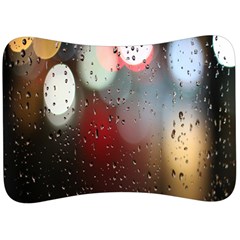 Rain On Window Velour Seat Head Rest Cushion by artworkshop