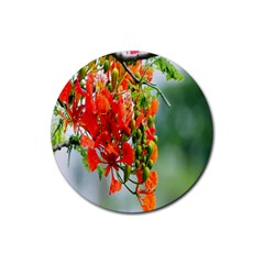 Gathering Sping Flowers Wallpapers Rubber Coaster (round) by artworkshop