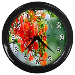 Gathering Sping Flowers Wallpapers Wall Clock (black) by artworkshop