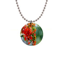 Gathering Sping Flowers Wallpapers 1  Button Necklace by artworkshop