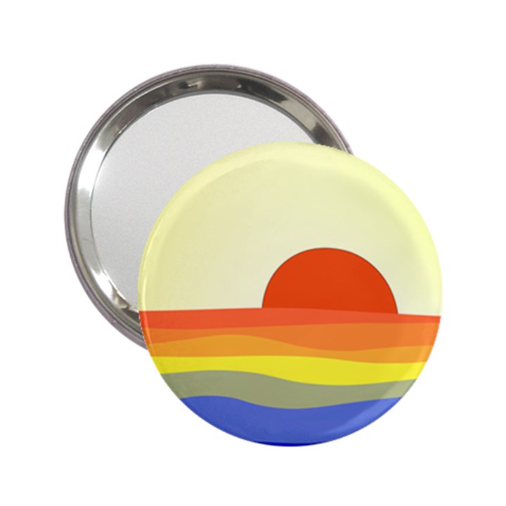 Sunset Nature Sea Ocean 2.25  Handbag Mirrors