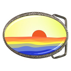 Sunset Nature Sea Ocean Belt Buckles by Ravend