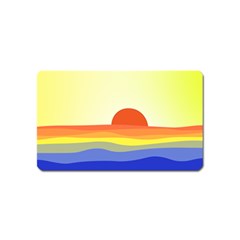 Sunset Nature Sea Ocean Magnet (name Card) by Ravend