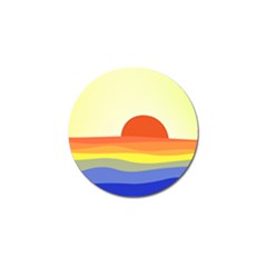 Sunset Nature Sea Ocean Golf Ball Marker by Ravend