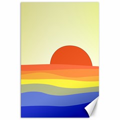 Sunset Nature Sea Ocean Canvas 20  X 30  by Ravend