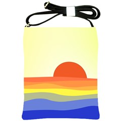 Sunset Nature Sea Ocean Shoulder Sling Bag by Ravend