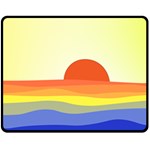 Sunset Nature Sea Ocean One Side Fleece Blanket (Medium) 60 x50  Blanket Front