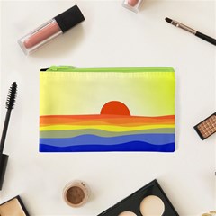 Sunset Nature Sea Ocean Cosmetic Bag (xs) by Ravend