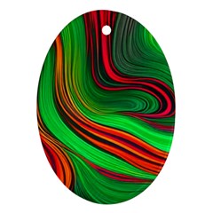 Background Green Red Ornament (oval)