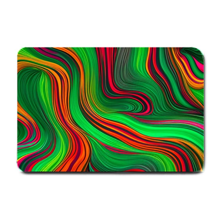 Background Green Red Small Doormat