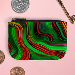 Background Green Red Mini Coin Purse by Ravend