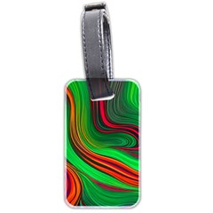 Background Green Red Luggage Tag (two Sides) by Ravend