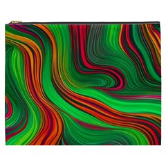 Background Green Red Cosmetic Bag (xxxl) by Ravend