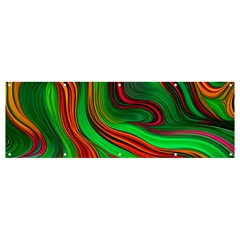 Background Green Red Banner And Sign 12  X 4  by Ravend