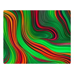 Background Green Red One Side Premium Plush Fleece Blanket (large) by Ravend