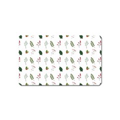 Leaves Mistletoe Plants Winter Magnet (name Card) by Ravend