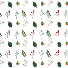 Leaves Mistletoe Plants Winter Play Mat (square) by Ravend