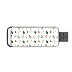 Leaves Mistletoe Plants Winter Portable Usb Flash (one Side) by Ravend