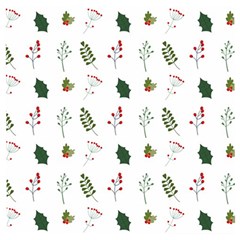 Leaves Mistletoe Plants Winter Wooden Puzzle Square by Ravend