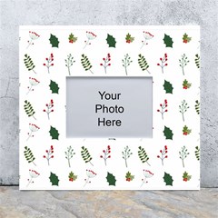 Leaves Mistletoe Plants Winter White Wall Photo Frame 5  X 7  by Ravend