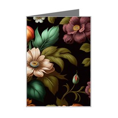 Floral Flower Blossom Bloom Flora Mini Greeting Card by Ravend