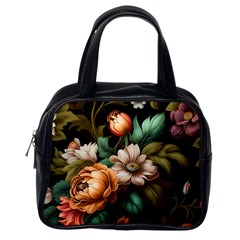 Floral Flower Blossom Bloom Flora Classic Handbag (one Side) by Ravend