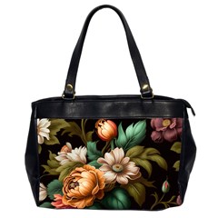 Floral Flower Blossom Bloom Flora Oversize Office Handbag (2 Sides)